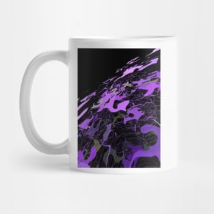 Purple and Black Abstract 3D Digital Graphic Mug